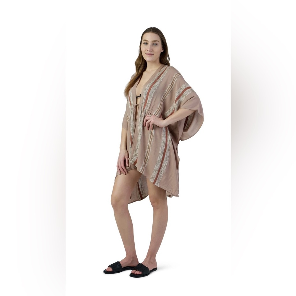 Time and Tru Tan and White Swim Cover-Up